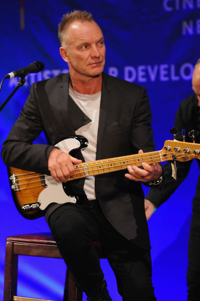 Sing, playing electric, at the Cinema for Peace dinner at the Harvard Club, Tuesday, September 25, 2012. 