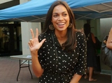 Rosario Dawson Visits Lehman College to Urge Students to Vote