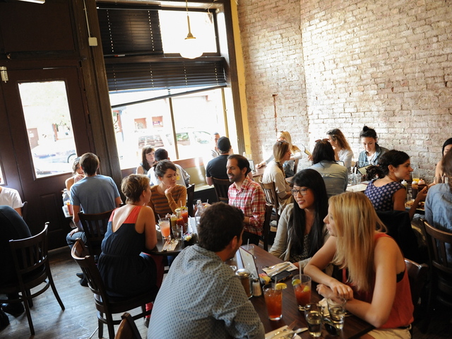 <p>Brooklyn Label was packed with customers one recent weekend morning.</p>
