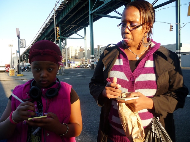 Latonya Walters, right, and her daughter, Shaniya, said they'd never been to Concrete Plant Park even though they live just a few blocks away.