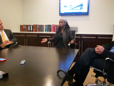 Melodia Kittrell recounted the incident at her attorney's law firm in Downtown Brooklyn on Wednesday, Sept. 26, 2012. 