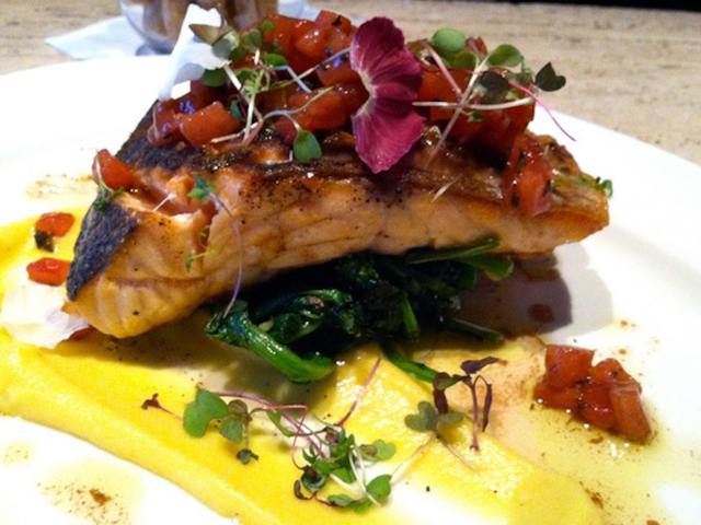 A salmon dish  from Felice, a new Italian restaurant that will open October 3 at 15 Gold St.