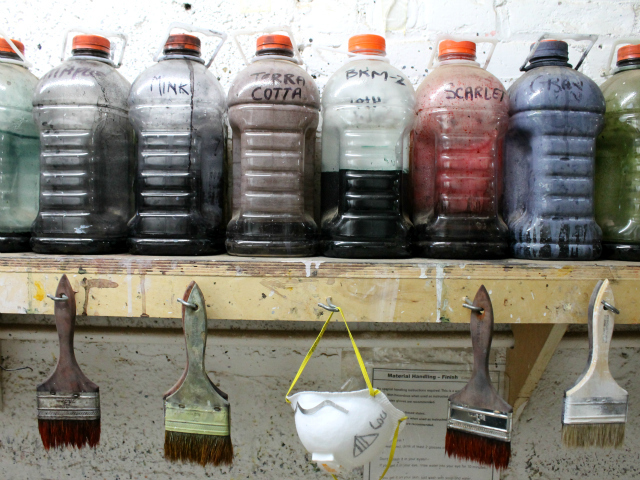 Globus creates its own colors to apply to the tiles.