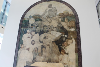 "Modern Medicine" by Charles H. Alston is on display in the new Mural Pavilion.