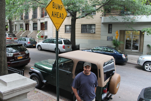 "There used to be two speed bumps," said Marvin Terry, 62, a wood worker who has lived on the street since 1995. "The bump's that left is too low."