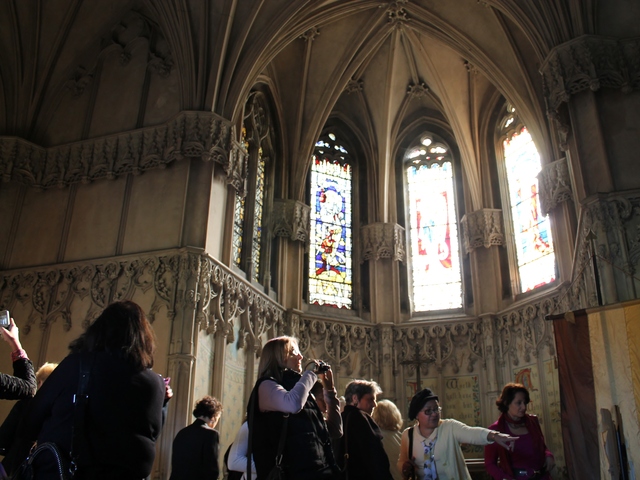<p>Alva Belmont's tomb is modeled after the Saint Hubert Chapel in Amboise, France, where Leonardo Da Vinci is buried.</p>
