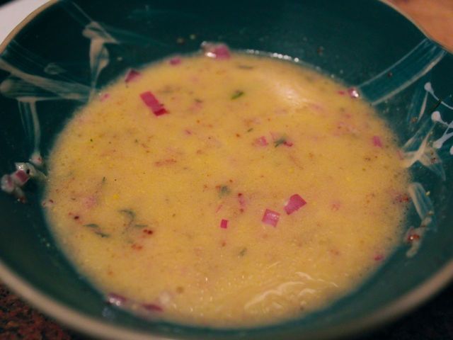 <p>Apple cider vinaigrette.</p>
