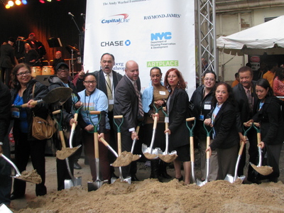 <p>On Tuesday, Oct. 2, 2012, developers broke ground at El Barrio's Artspace PS109.</p>
