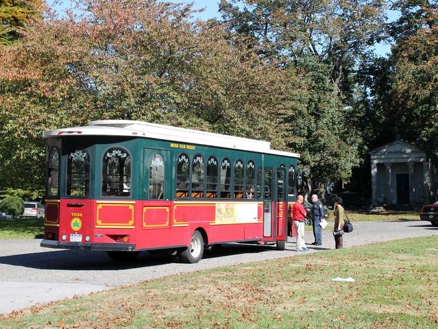 <p>Monday's Historic Women of Woodlawn event included a tour of the Woodlawn Cemetery via the Bronx Culture Trolley.</p>
