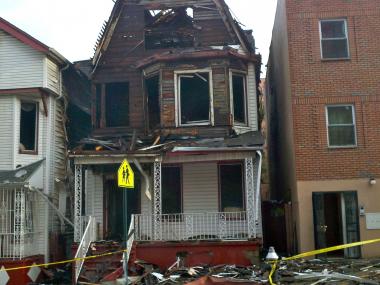 Seven firefighters were injured in a fire in the Bronx on Oct. 15, 2012.