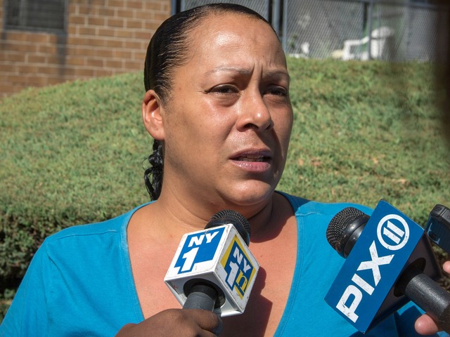 <p>Cecilia Reyes tells the media that she want answers in the killing of her son, Noel Polanco, who was shot fatally by police on Oct. 5, 2012.&nbsp;</p>
