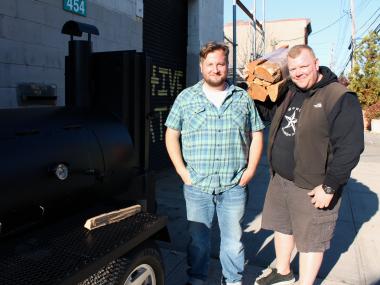 Chris Miller and Billy Durney plan to open Hometown barbecue restaurant on Van Brunt Street in Red Hook this spring.