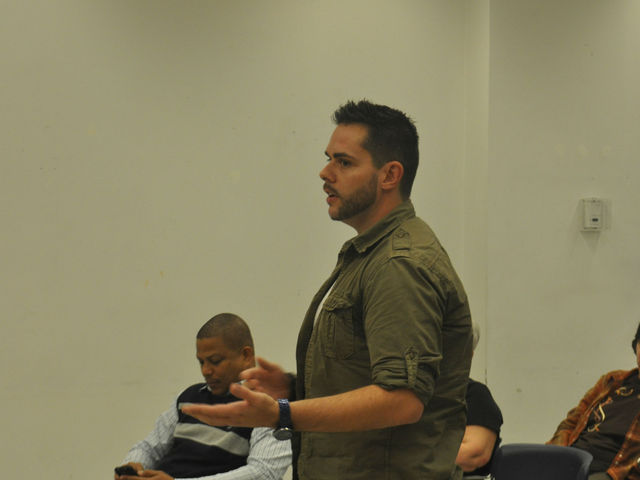 <p>Il Sole waiter Jason Paul talks about the difficulty of asking customers to leave their sidewalk seating on Oct 2.</p>

