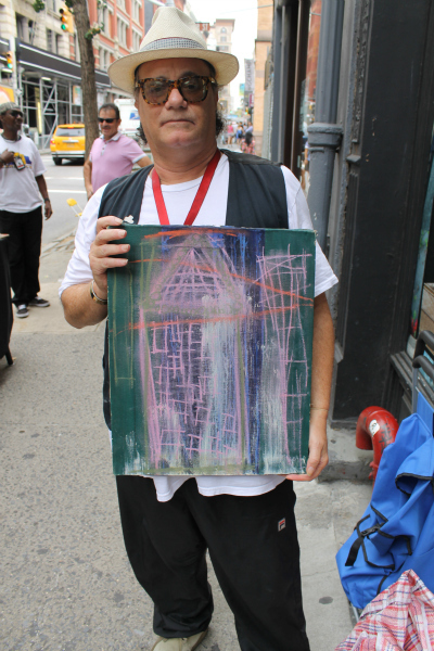 <p>Daniel Himmelfarb, the owner of a now-defunct SoHo art supply store, says he has a triptych of paintings that artist Jean-Michel Basquiat gave him after running up a tab at his shop. Himmelfarb recently sold another drawing that Basquiat gave him for $100,000.</p>
