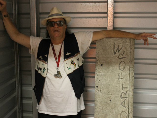 <p>Daniel Himmelfarb says he has a sidewalk that has an authentic SAMO tag. SAMO was the graffiti name Jean-Michel Basquiat and his friend used.</p>
