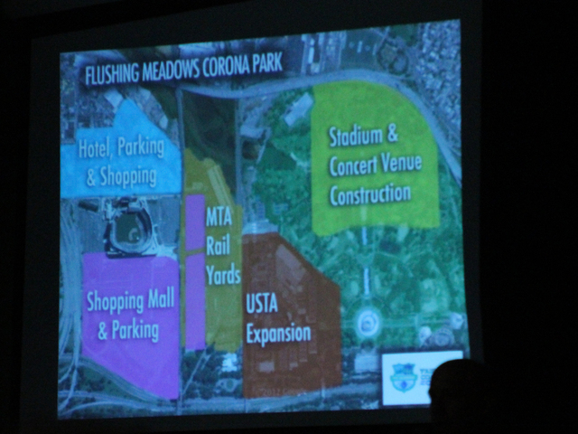 <p>A diagram showing the development projects slated for Flushing Meadows Corona Park.</p>
