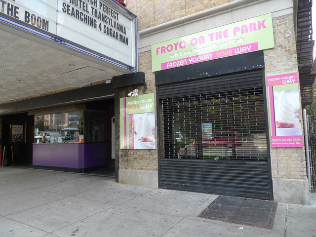 <p>The small frozen yogurt shop next to the Pavilion movie theater on Prospect Park West is one of many fro zo shops that have opened in Park Slope recently.</p>
