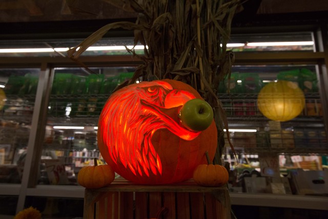 An eagle from the pumpkin