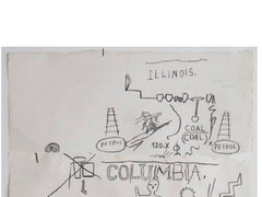 <p>Daniel Himmelfarb, who owned the now-defunct SoHo art supply store, says the artist Jean-Michel Basquiat gave him a triptych of his paintings in exchange running up a tab.His store, Jamie Canvas, is now a Dr. Martens shoe shop.</p>
