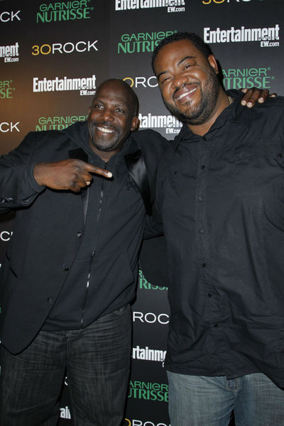 <p>Kevin Brown and Grizz Chapman at Entertainment Weekly's party for 30 Rock's final season at Isola in NoLIta, Wednesday, October 3, 2012.</p>
