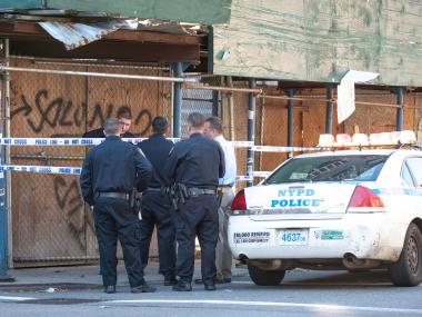 The unidentified man was discovered in a vacant building at South Fourth Street and Bedford Avenue.