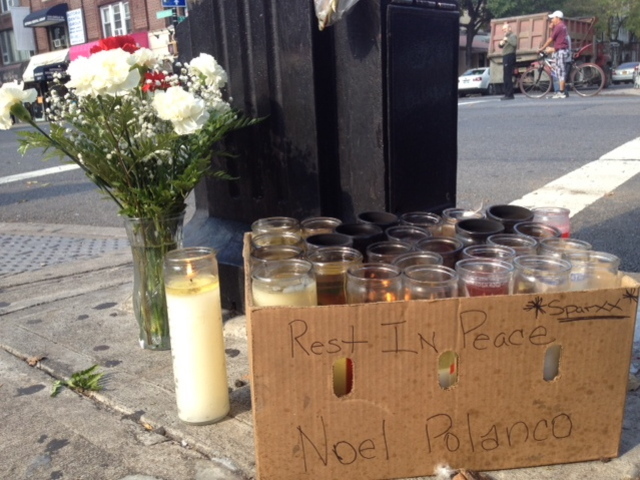 <p>A memorial for Noel Polanco, the 22-year-old unarmed man who was shot to death by an NYPD detective on the Grand Central Parkway in Queens.</p>
