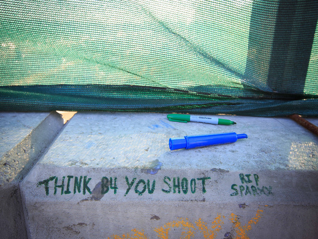 <p>Mourners have created a memorial for Noel Polanco, who was shot and killed by police on Oct. 5, 2012.&nbsp;</p>
