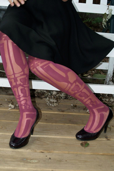 <p>King, 32, has personally collected more than 500 pairs of tights of different patterns and colors for over a span of seven years before she turned her passion into a full-time job, selling them online.</p>
