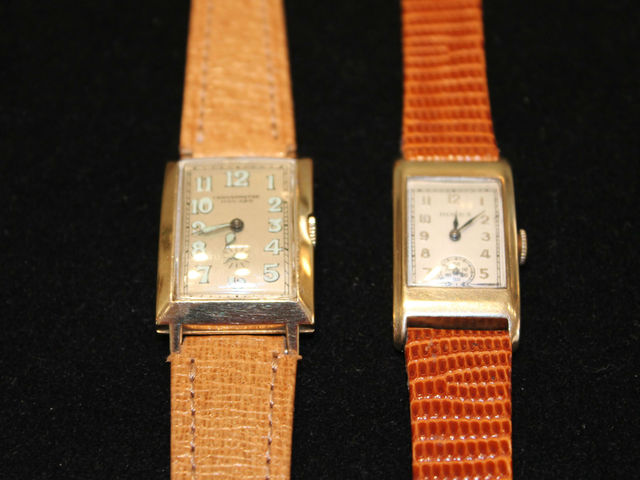 <p>A Movado watch from the 1930s for $935 and a 1940s gold Rolex watch for $1965,</p>
