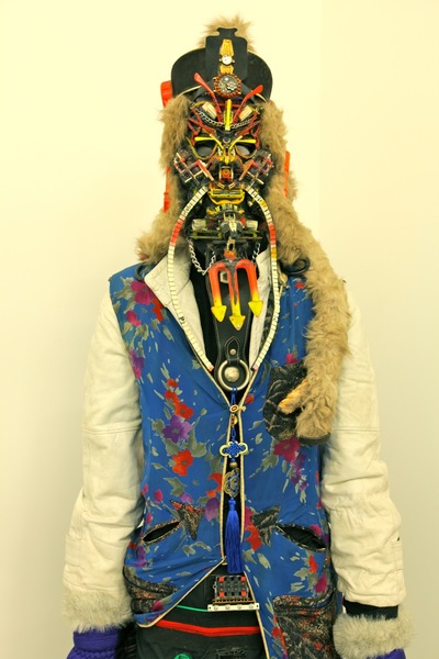 <p>Before his 2010 death, Rammellzee was known for wearing his elaborate masks in the streets of Manhattan.</p>
