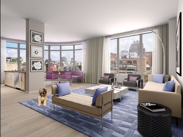 <p>A luxury 1-bedroom from Manhattan Skyline Management at 55 Thompson St. in SoHo is listed for $9,995 a month.</p>
