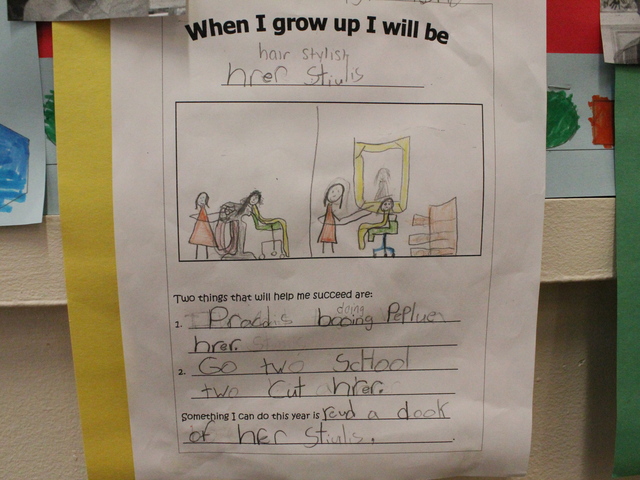 <p>Students declare what there goal is in wall art at the S.T.A.R. Academy along with one step to get there.</p>
