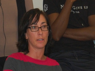 <p>Tory Frye, a member of the District 6 Community Education Council, spoke out against the proposal to scrap elementary school zones at a meeting Oct. 18, 2012.</p>
