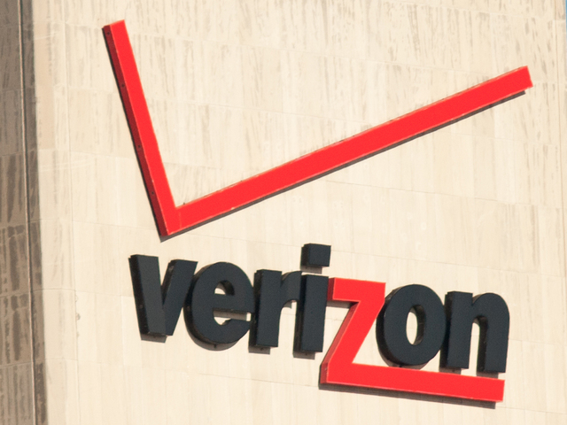 <p>Verizon Logo on a building in Manhattan on Tuesday October 16th, 2012.</p>
