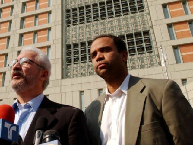 <p>Adolfo Carrion Jr. speak to the media after walking out of federal prison June 29, 2001 after spending 37 days in a New York City jail for protesting U.S. bombing exercises in Puerto Rico.</p>
