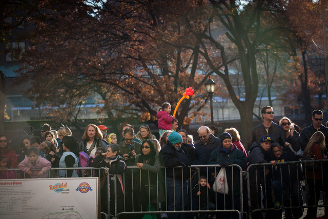 <p>Adults and kids alike enjoyed the Macy's Thanksgiving Day Parade balloon inflation Nov. 21, 2012.</p>
