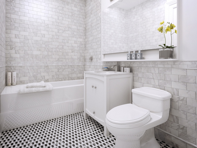 <p>A bathroom at Park Union, a new condo building at 910 Union Street in Park Slope where apartments are priced between $799,000 and $2,295,000.</p>
