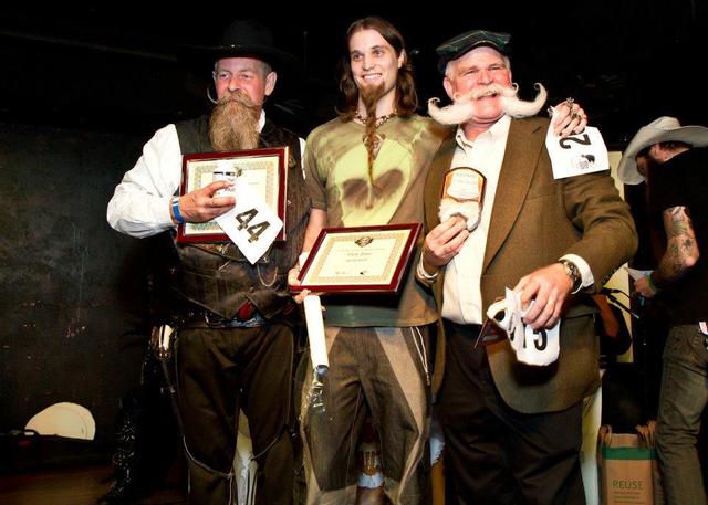 <p>Mustaches, styled and natural,&nbsp;are categories in the competition.</p>
