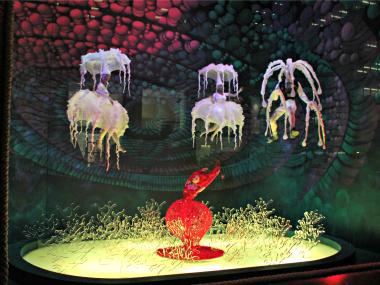 The department store treated passersby to a Cirque de Soleil performance on Lexington Avenue.