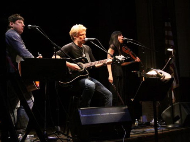 <p>Rocker Jon Bon Jovi played a private benefit concert to help Poly Prep Country Day school raise nearly $700,000 for hurricane relief. Bon Jovi's son attends the school.</p>

