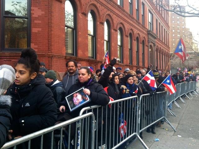 <p>Crowds lined up to pay their respects to "Macho" Camacho" in Harlem Nov. 30, 2012.<br />
	&nbsp;</p>
