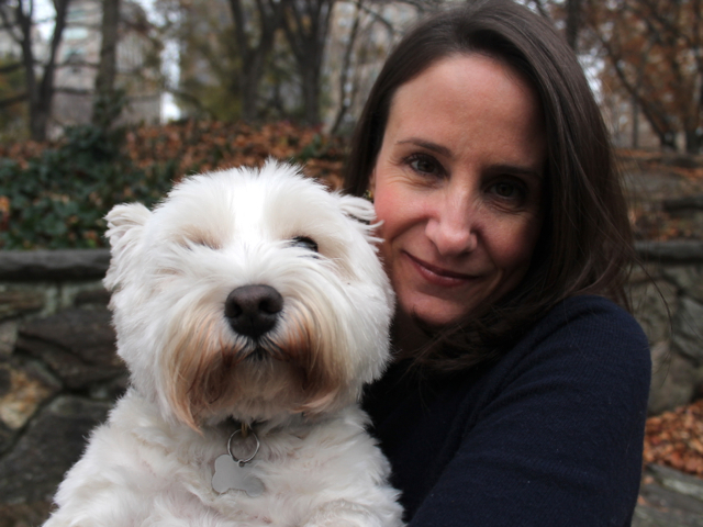 <p>Alison Pace with her dog Carlie.&nbsp;</p>
