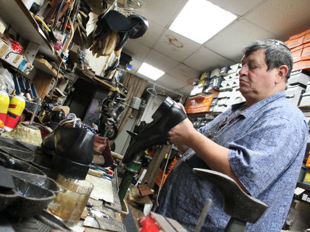 <p>Shalom Dekhkanov learned to repair shoes from his father in Russia. He works at Alex Shoe Repair in the East Village.</p>
