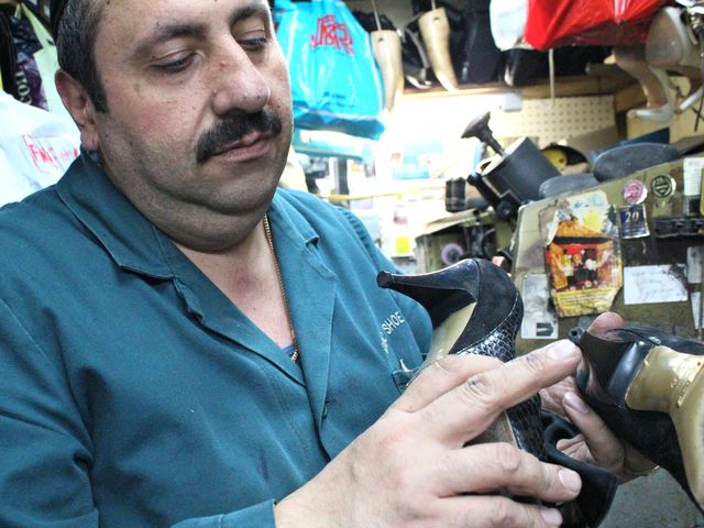 <p>Erik Koynoe said adding tips to a woman's heels can give the shoes new life.</p>
