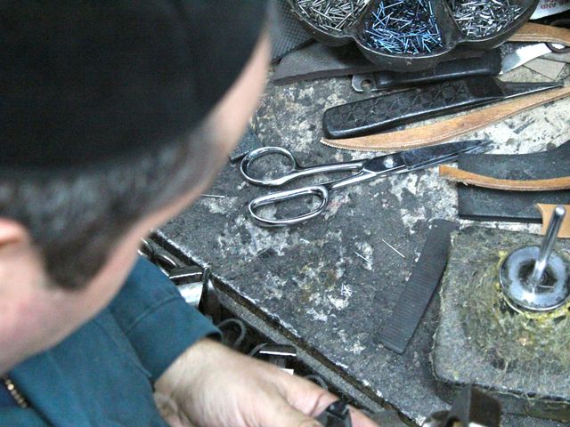 <p>Erik Koynoe said enjoying the job is important to being a good cobbler.</p>
