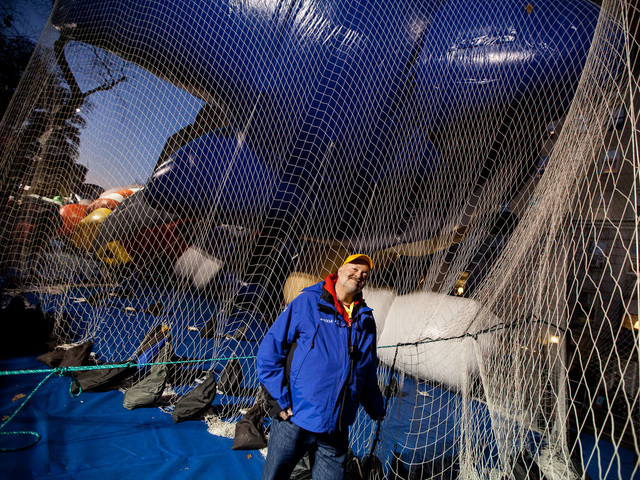 <p>Dany Jones, 53, from New York City and a balloon technician for 23 years for Macy's oversees the Thanksgiving Day Parade preparations on Nov. 21st, 2012.</p>
