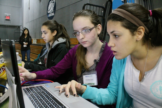 <p>Students participated in a "hack-a-thon" at NYU-Poly in Downtown Brooklyn on November 16, 2012.</p>
