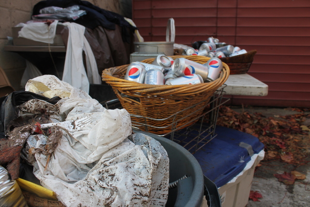 <p>VFW Post 5195 in Red Hook threw out piles of soda cans, hamburgers, and other supplies it had bought for its annual Veterans Day barbecue. The event was canceled as the post's power outage continued through Monday, Nov. 12, 2012.</p>
