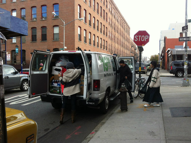 <p>Pilgrim Surf Shop served as a spot for people to bring donations.</p>
