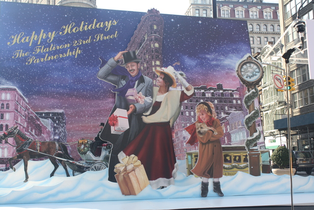 <p>Flatiron/23rd Street Partnership unveiled a large, 3-D greeting card on Nov. 29, 2012.</p>
